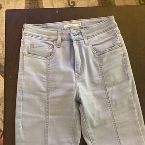 Levi’s 726 Flare jeans… baby blue, never worn! Size 28!